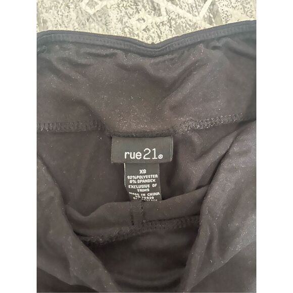 Rue 21 black Biker Shorts Rainbow Stripes Comfortable Active Wear Extra Small - Picture 3 of 4